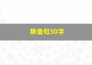 静造句30字