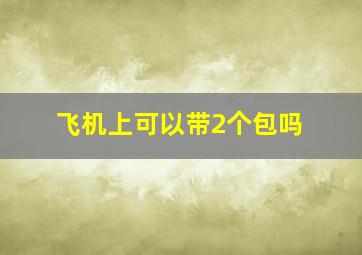 飞机上可以带2个包吗