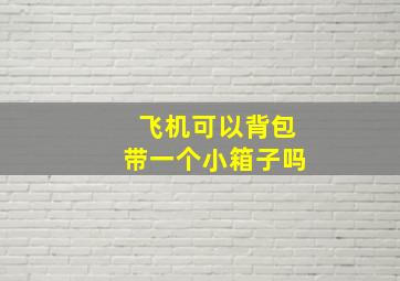 飞机可以背包带一个小箱子吗