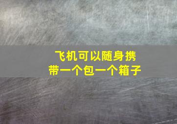 飞机可以随身携带一个包一个箱子