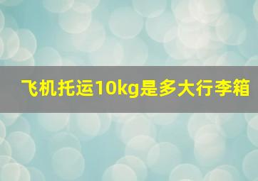 飞机托运10kg是多大行李箱