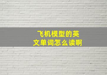 飞机模型的英文单词怎么读啊