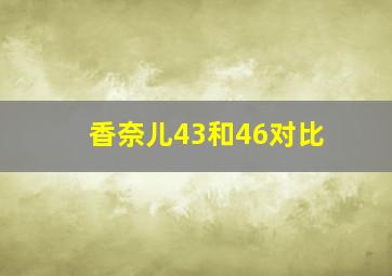 香奈儿43和46对比