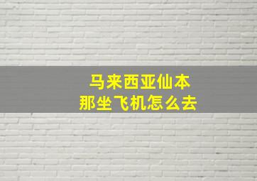 马来西亚仙本那坐飞机怎么去