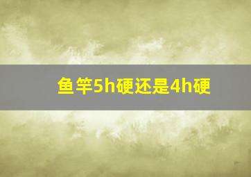 鱼竿5h硬还是4h硬