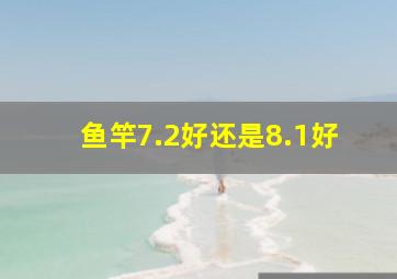 鱼竿7.2好还是8.1好