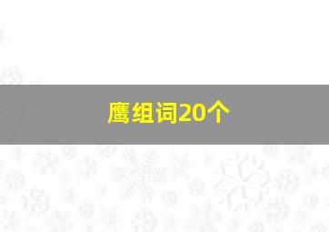 鹰组词20个