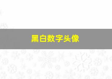 黑白数字头像