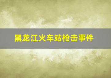 黑龙江火车站枪击事件